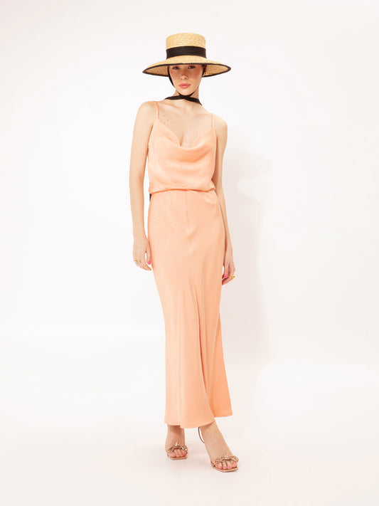 Draped Bust Maxi Dress Anthurium Green