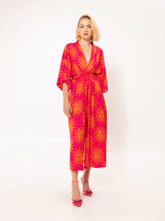 WRAP-AROUND KAFTAN DRESS SUNS
