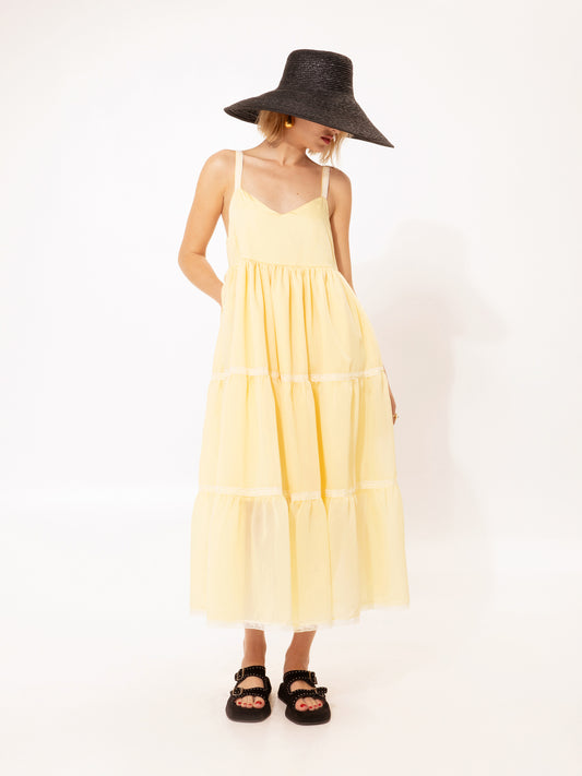 Draped Bust Maxi Dress Anthurium Green