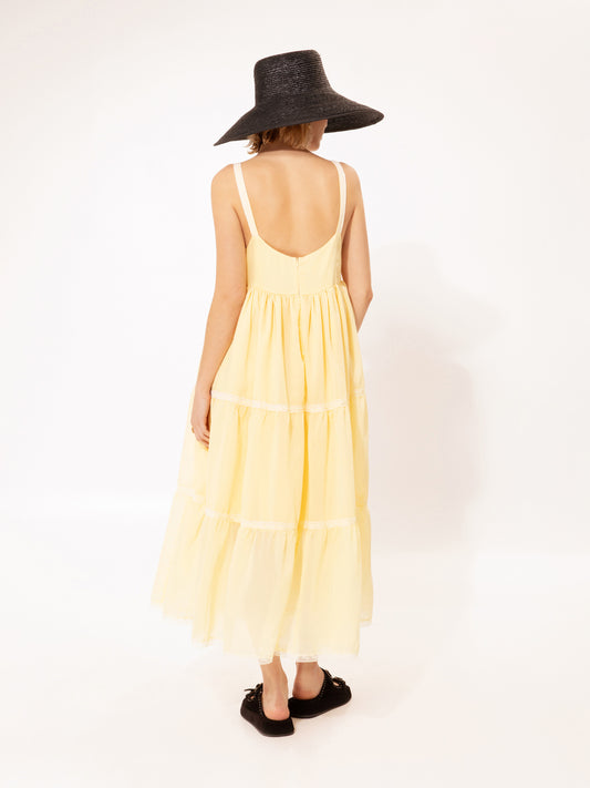 Draped Bust Maxi Dress Anthurium Green