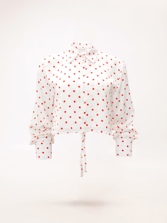 OPEN-BACK CROPPED SHIRT POUA WHITE