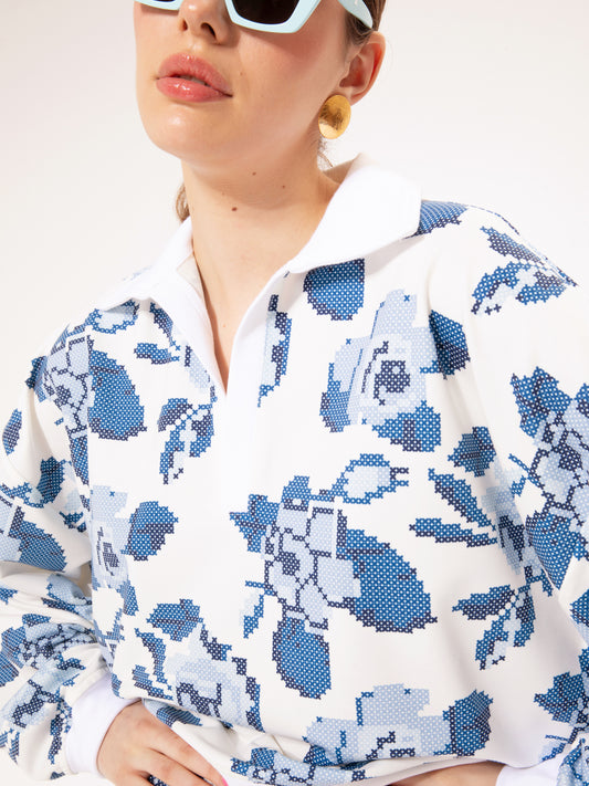 LONG-SLEEVE SWEATER KENTIMA BLUE