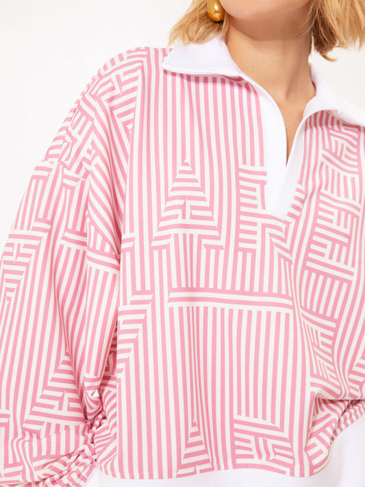 LONG-SLEEVE SWEATER LOGO STRIPES