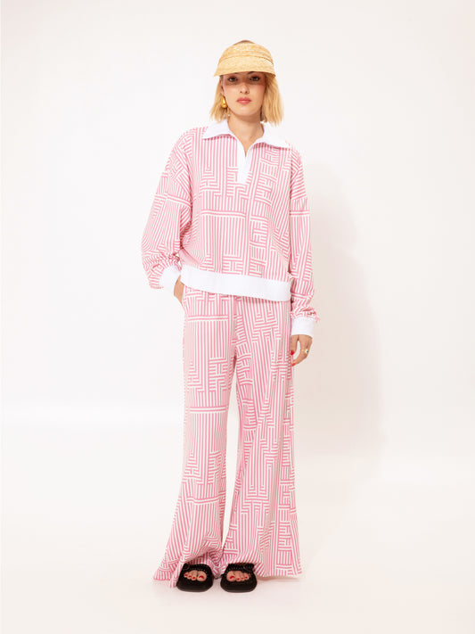 LONG-SLEEVE SWEATER LOGO STRIPES