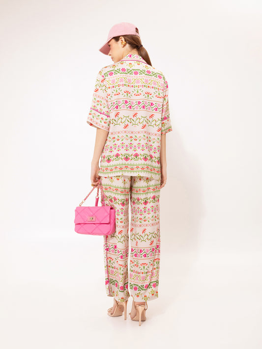 PAJAMA SATIN PANTS FOLKLORE