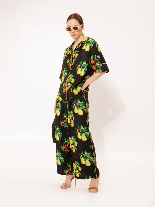 PAJAMA SATIN PANTS FRUITS