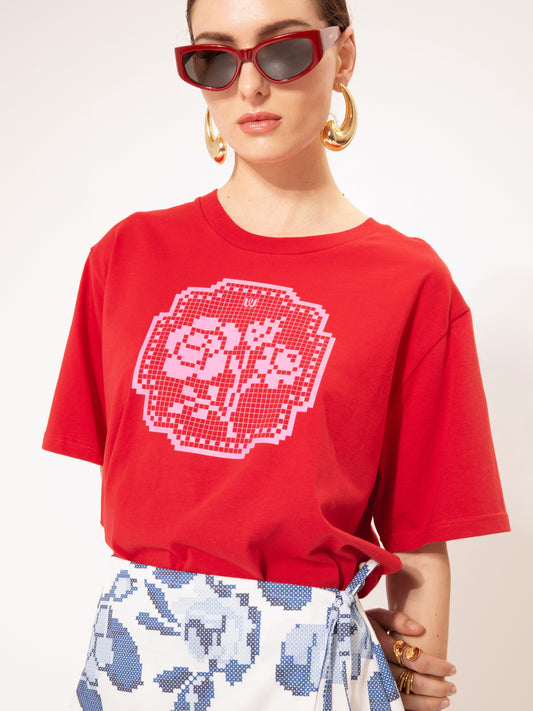 OVERSIZED T-SHIRT KENTIMA RED