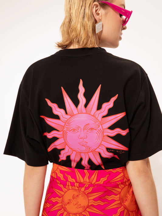 OVERSIZED T-SHIRT SUN BLACK