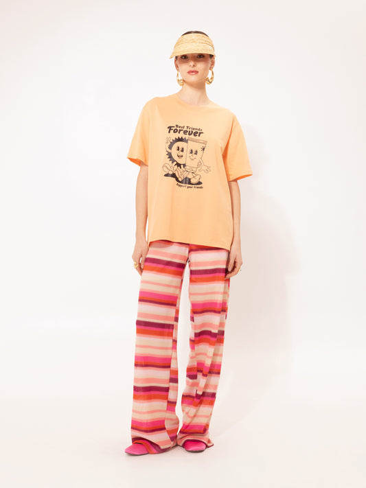 OVERSIZED T-SHIRT BFF PEACH