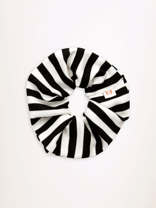 SCRUNCHIE STRIPES BLACK