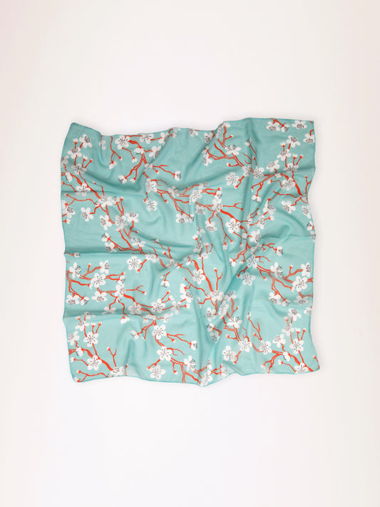 CHIFFON SCARF AMIGDALIA TEAL