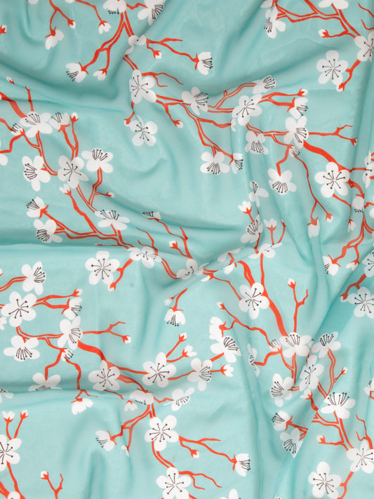 CHIFFON SCARF AMIGDALIA TEAL