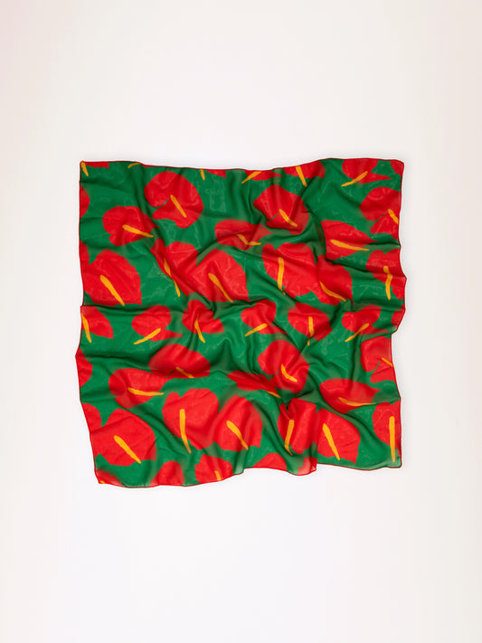 CHIFFON SCARF ANTHURIUM GREEN