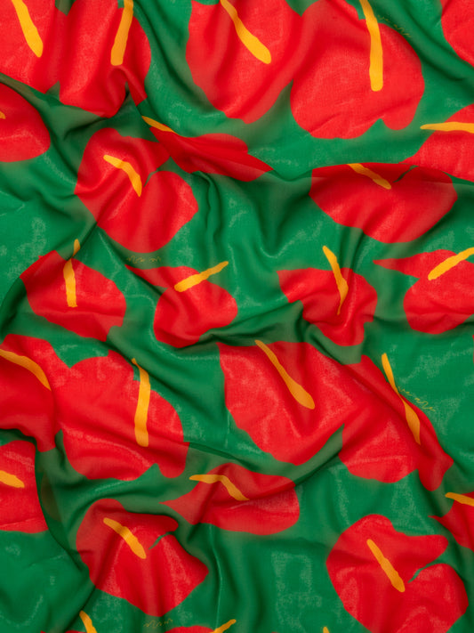 CHIFFON SCARF ANTHURIUM GREEN