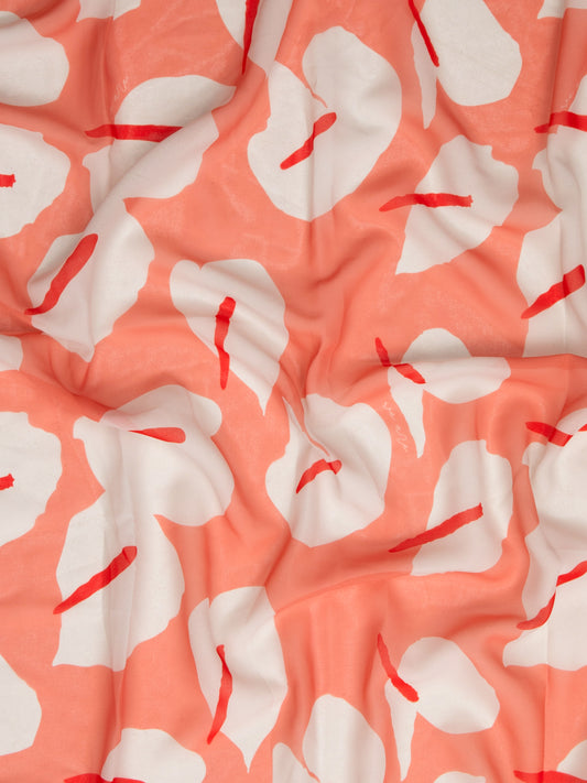 CHIFFON SCARF ANTHURIUM PEACH
