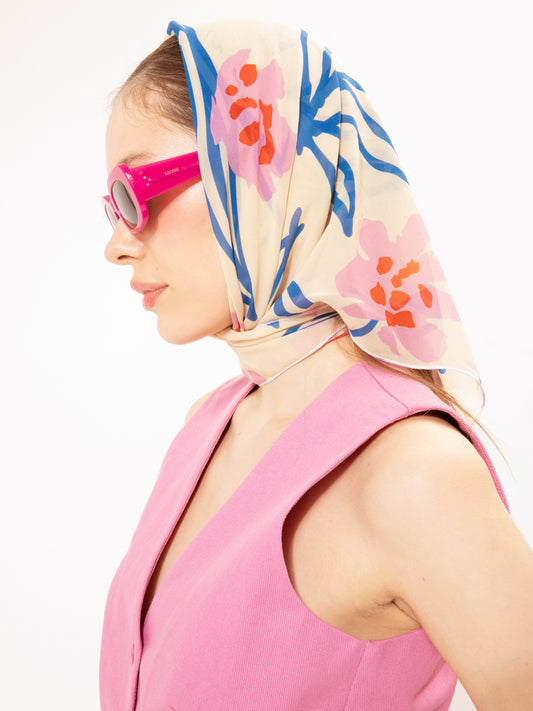 CHIFFON SCARF FLORAL