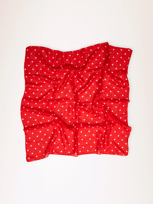 CHIFFON SCARF POUA RED