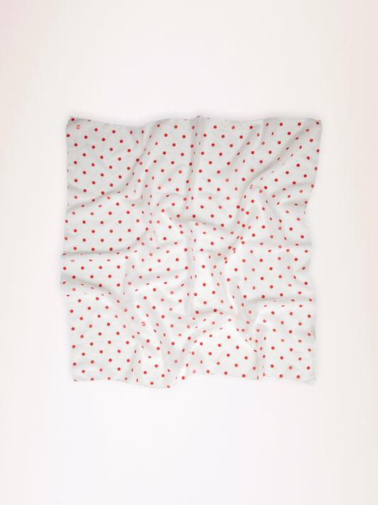CHIFFON SCARF POUA WHITE
