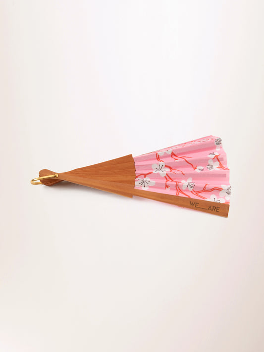 HANDMADE HAND FAN AMIGDALIA PINK