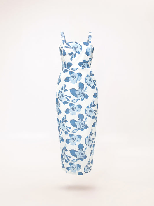 PENCIL MIDI DRESS KENTIMA BLUE