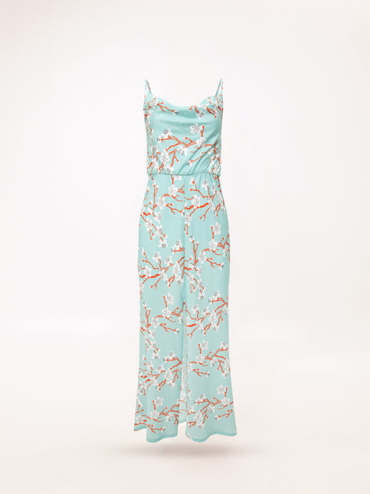 DRAPED BUST MAXI DRESS AMIGDALIA TEAL