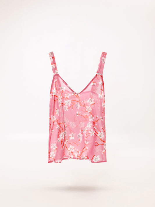 CHIFFON TOP AMIGDALIA PINK