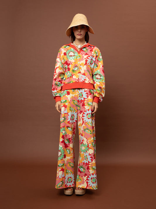 FUTTER TRACK PANTS - POPPIES