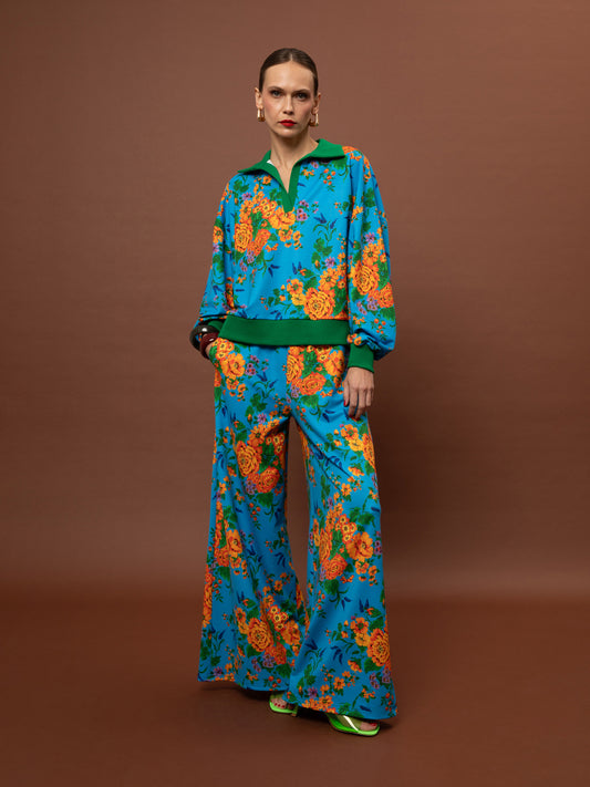 FUTTER TRACK PANTS - TAPETSARIA AQUA