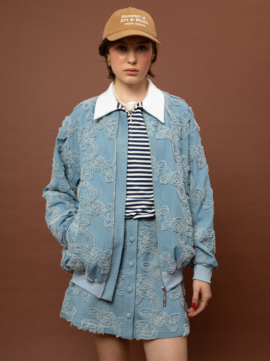 DENIM BOMBER JACKET