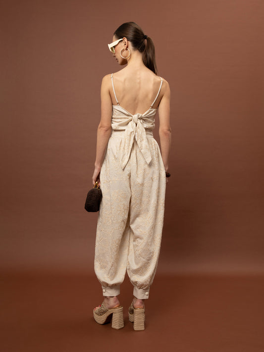 SCARF LINEN TOP