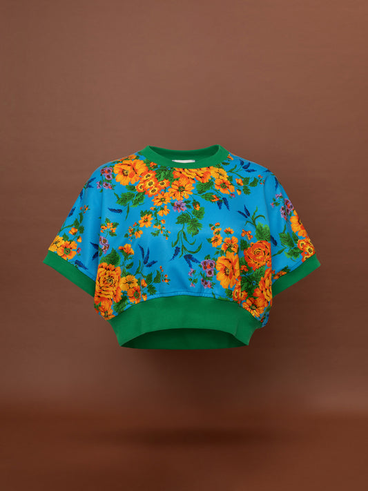 FUTTER CROPPED TOP - TAPETSARIA AQUA