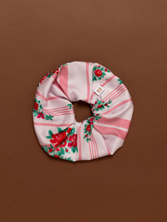 SCRUNCHIE - STRIPES ROSES