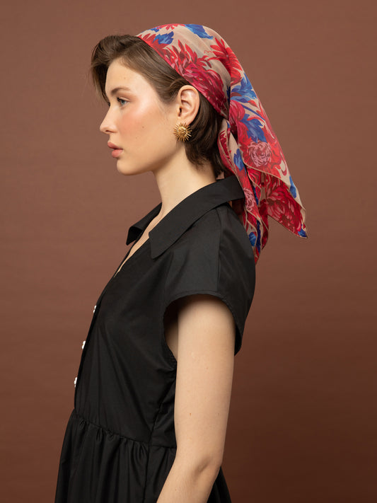 CHIFFON SCARF - CHRYSANTHEMA BEIGE