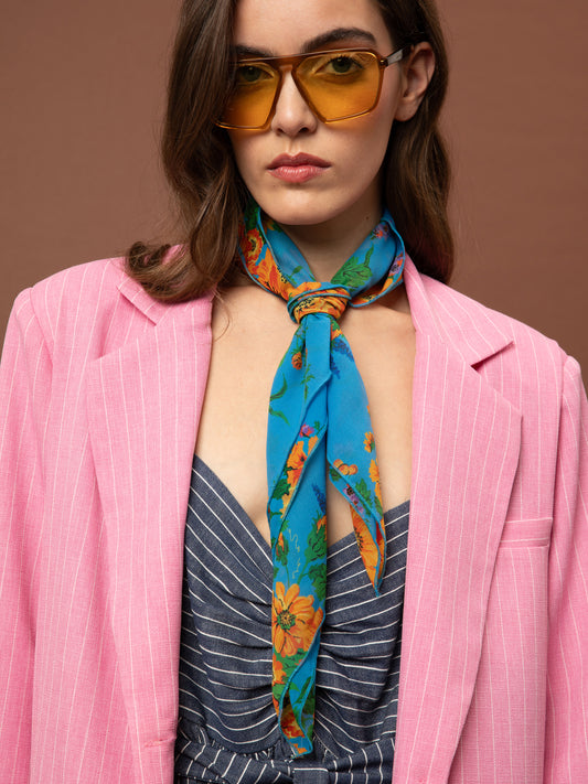 CHIFFON SCARF - TAPETSARIA AQUA