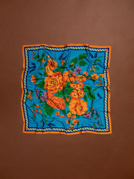 SATIN SCARF/TOP - TAPETSARIA AQUA