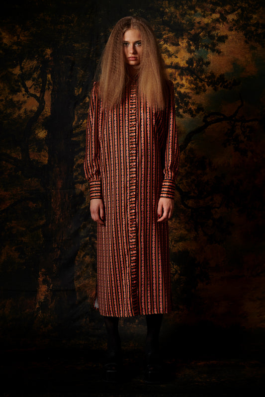 SHIRT DRESS STRIPES BLACK