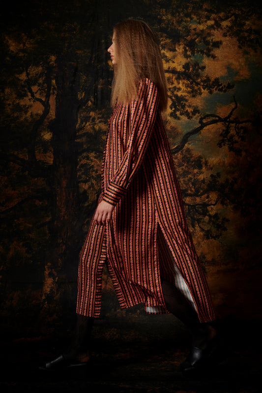 SHIRT DRESS STRIPES BLACK