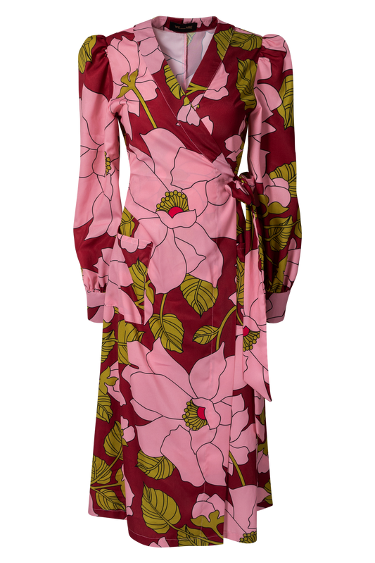 WRAP DRESS BIG FLOWER