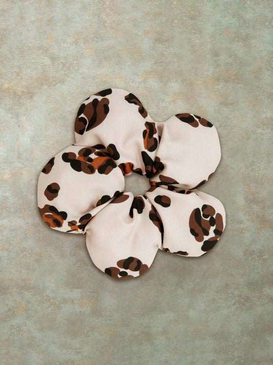 FLOWER SCRUNCHIE - LEOPARD
