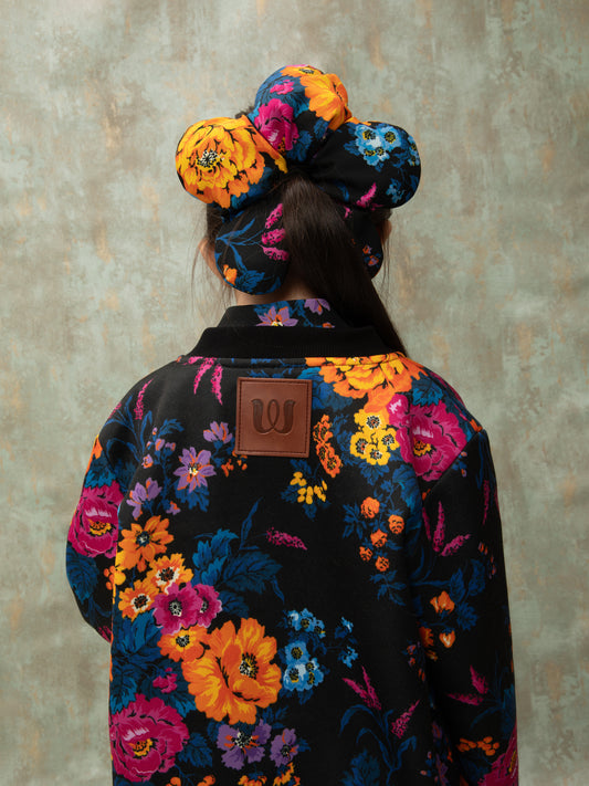 FLOWER SCRUNCHIE - TAPETSARIA BLACK