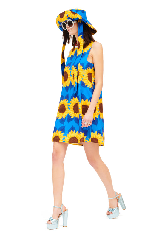 MINI COTTON DRESS - SUNFLOWERS