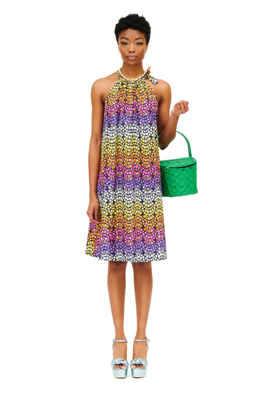 HALTERNECK LOOSE DRESS - FLORAL