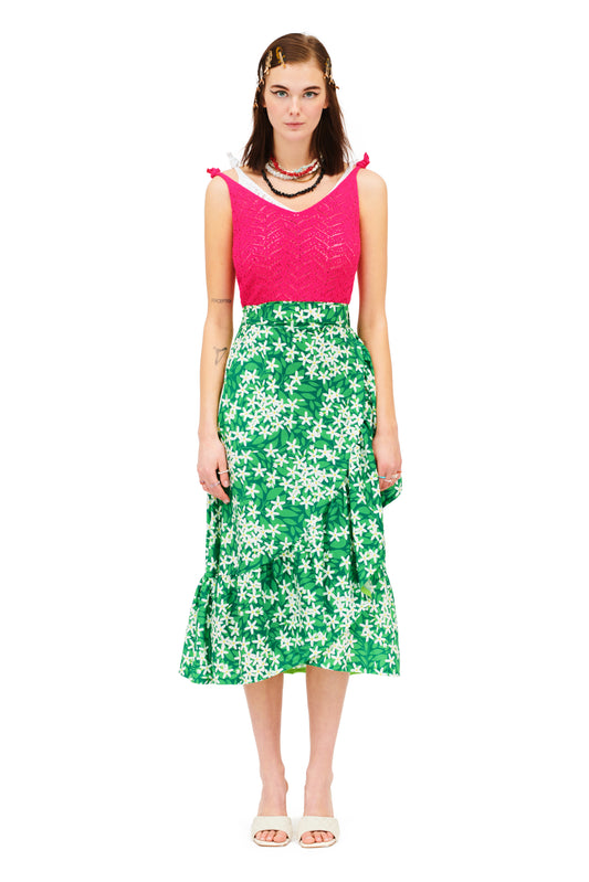 WRAP MIDI SKIRT - JASMINE