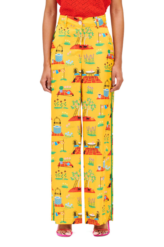 STRAIGHT-LINE PANTS - CHORIO YELLOW