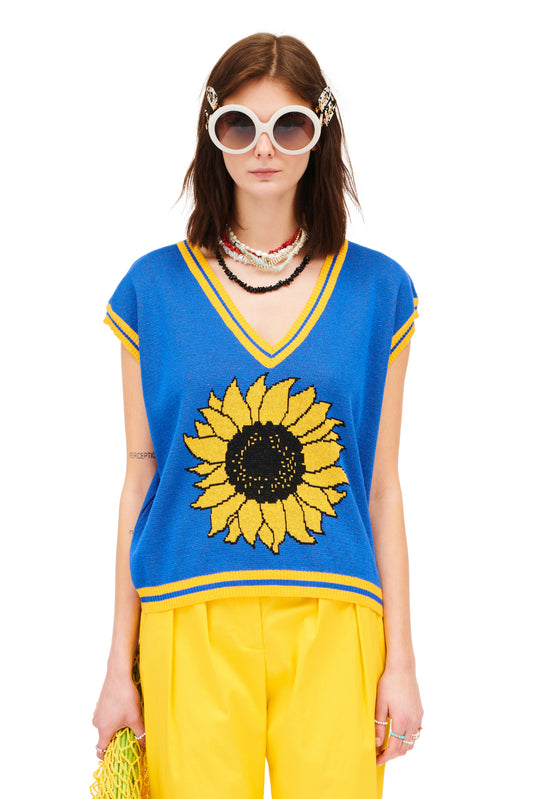 KNITTED VEST - SUNFLOWER