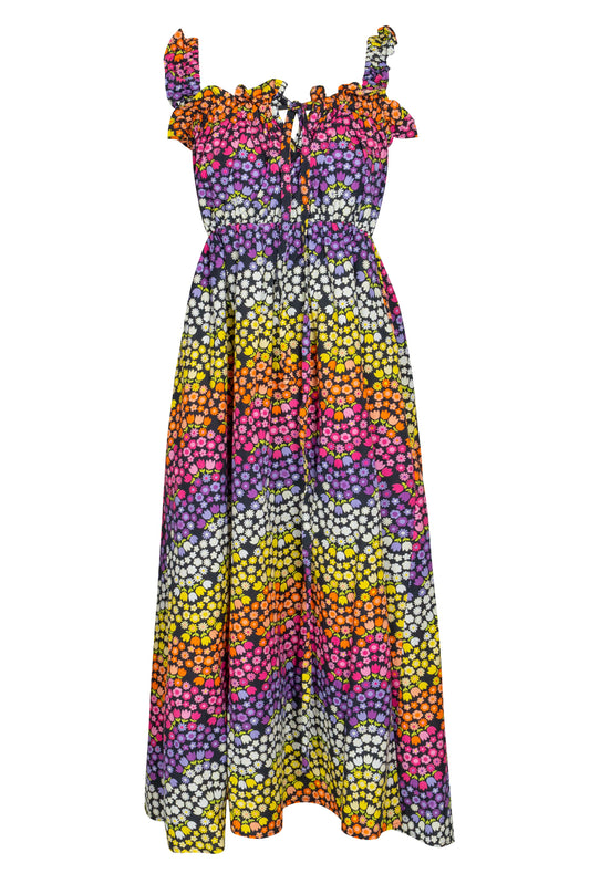 SLEEVELESS MIDI DRESS - FLORAL