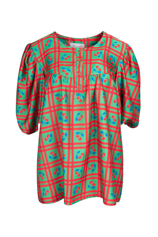 OVERSIZED BLOUSE - PICNIC GREEN