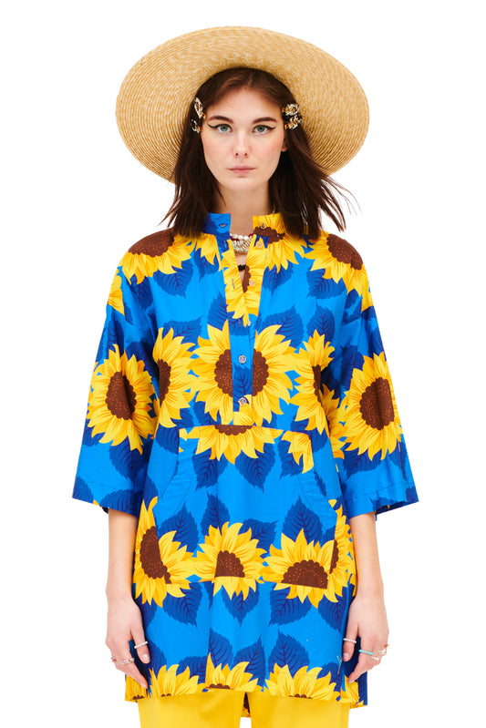 MAO SHIRT/BLOUSE - SUNFLOWERS
