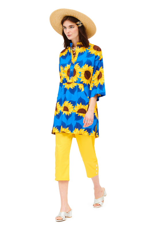 MAO SHIRT/BLOUSE - SUNFLOWERS