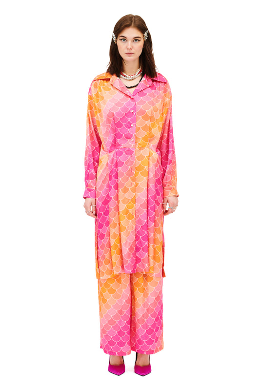 OVERSIZED SHIRT/DRESS - MERMAID FUCHSIA